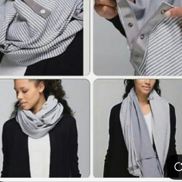 Lululemon Athletica - Heathered Green, Vinyasa Scarf - Picture 8 of 9